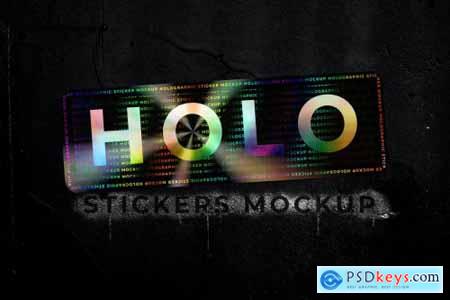 Holographic Sticker Mockup