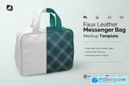 Faux Leather Messenger Bag Mockup 4815312