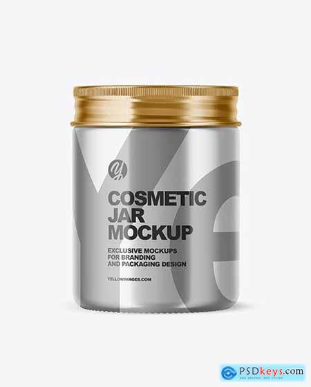 Metallic Cosmetic Jar Mockup 68402