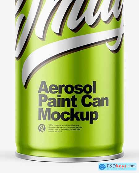 Metallic Aerosol Paint Can with Transparent cap 68547