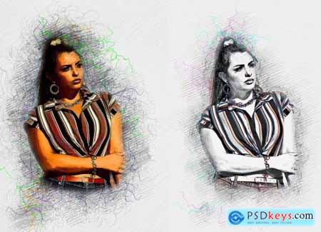 Modern Sketch Effect PS Action 5404495