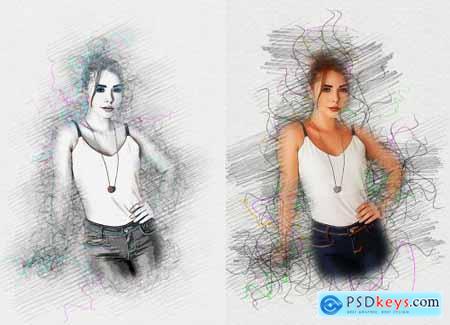 Modern Sketch Effect PS Action 5404495
