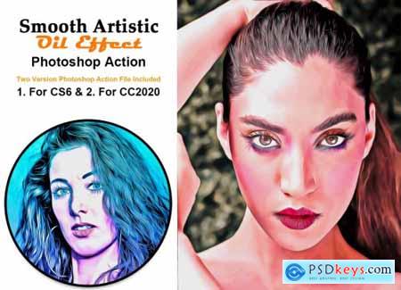 Smooth Artistic Oil Effect PS Action 5400417