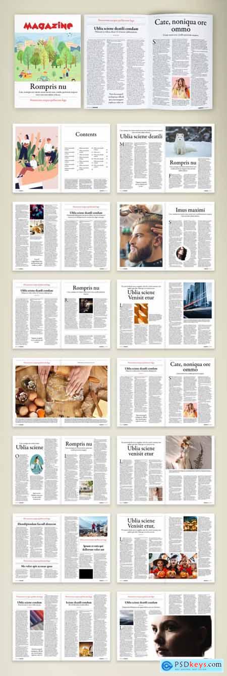Light-Hearted and Funny Magazine Layout 387207223