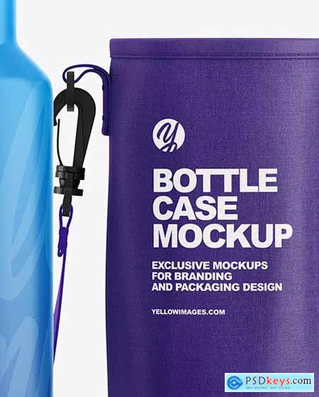 Matte Water Bottle W- Case Mockup 68781