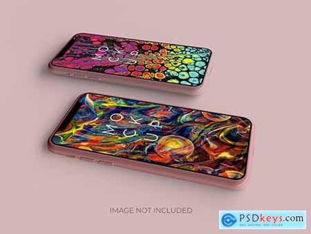 Realistic 3d smartphone mockup 18 PSD