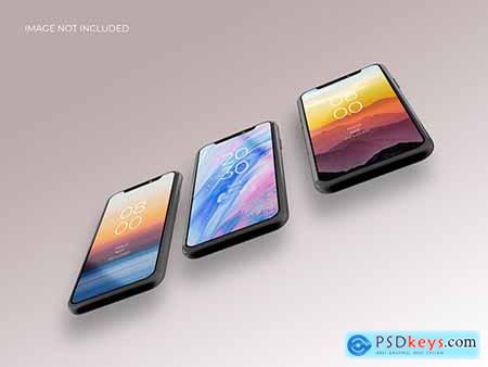 Realistic 3d smartphone mockup 18 PSD
