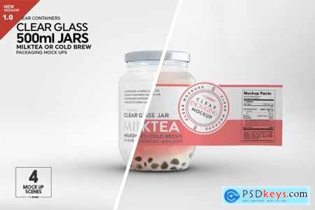 Clear Glass Jar Packaging Mockup 5444762