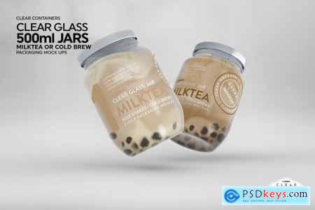 Clear Glass Jar Packaging Mockup 5444762