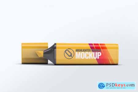 Highlighter Marker Pen Mock-Up