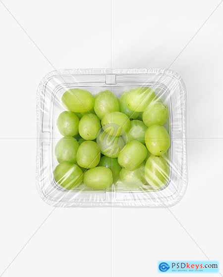 Clear Plastic Tray with Green Grapes Mockup Mockup 68893