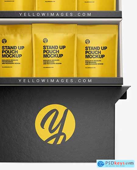 Cardboard Display Stand w- Pouches Mockup 68741