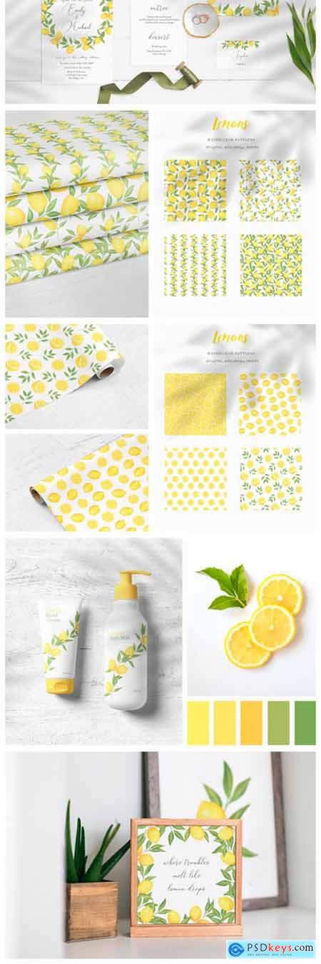Lemon Watercolor Collection 4698683