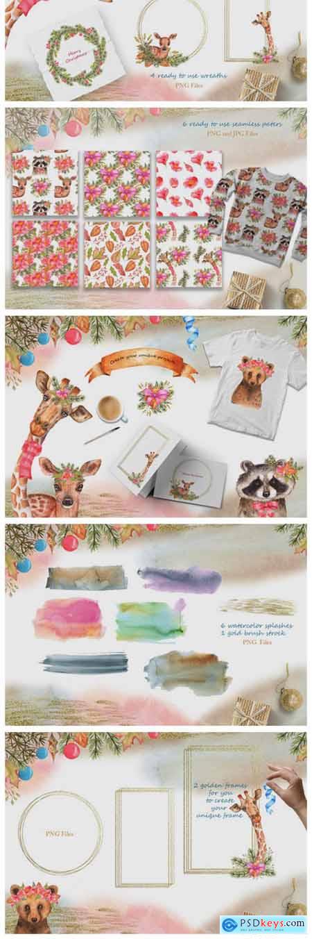 Winter Friends Watercolor Collection 6218364