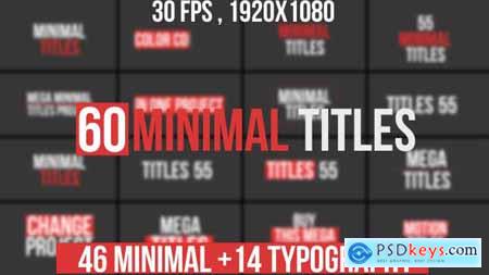 60 Minimal Titles 13780452