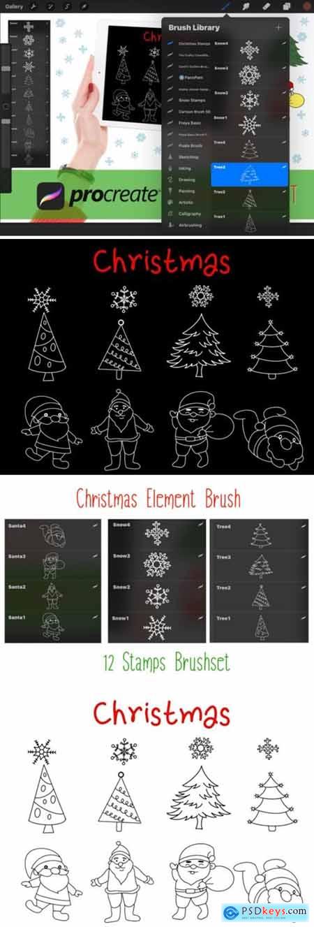 Christmas Stamps Brushset 6327840