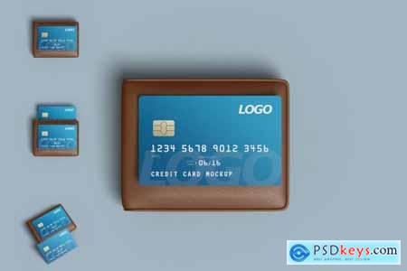Credit card mockup with wallet 5496583