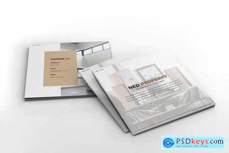 Apartment Property Square Brochure Template