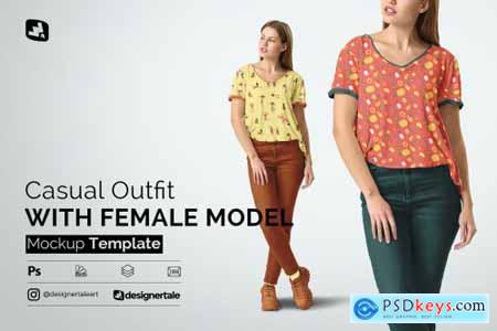 Casual Outfit With Female Model 4743994