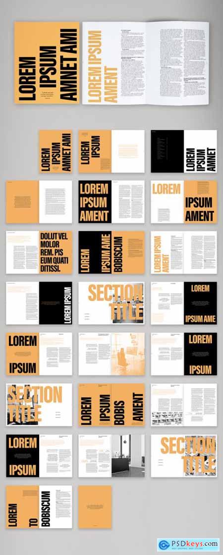 Business Communication Layout with Orange Accents 388784471