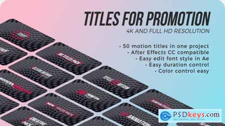 Titles for promotion - After Effects 29180528