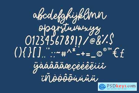 Blue Cirrus Font Duo Display Fancy