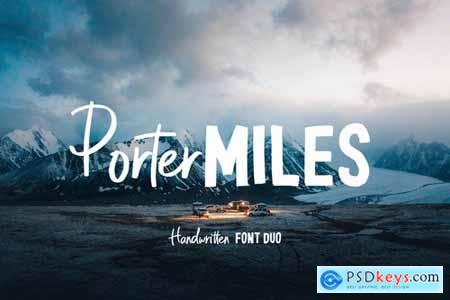 Porter Miles - Handwritten Font Duo