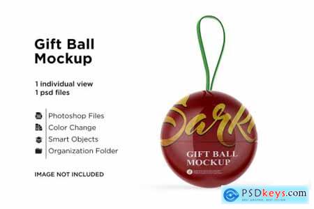 Glossy Gift Ball Mockup 5556173