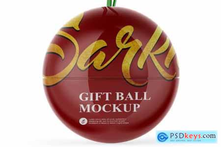 Glossy Gift Ball Mockup 5556173