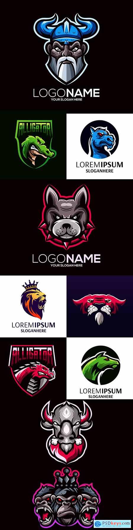 Emblem mascot and Brand name logos design 19