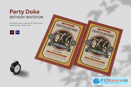 Party Doke - Birthday Invitation