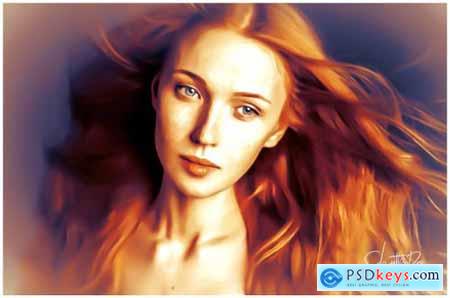 Lovely Oil Painting Effect Actions 5430931