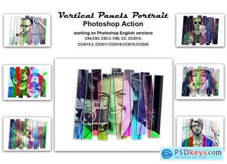 Vertical Panels Portrait PS Action 5431017