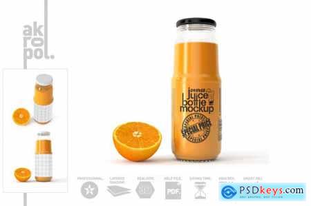Orange juice Bottle Mock up 4542469
