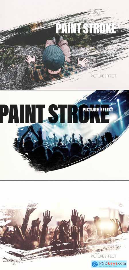 Paint Brush Stroke Photo Effect 389736680