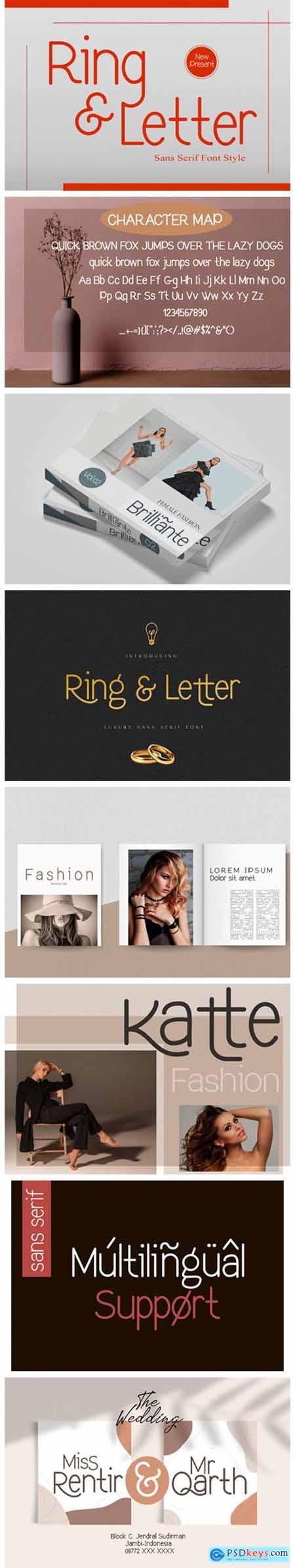 Ring & Letter Font
