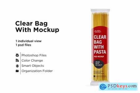 Clear Bag With Pasta Mockup 5558044