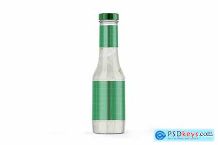 Clear Glass Sauce Bottle Mockup 5558050