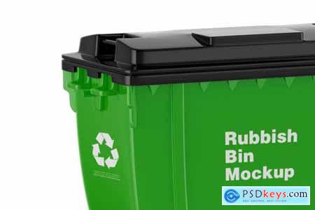 Plastic Glossy Rubbish Bin Mockup 5558094