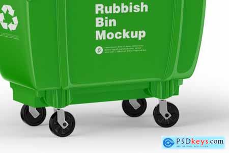 Plastic Glossy Rubbish Bin Mockup 5558094