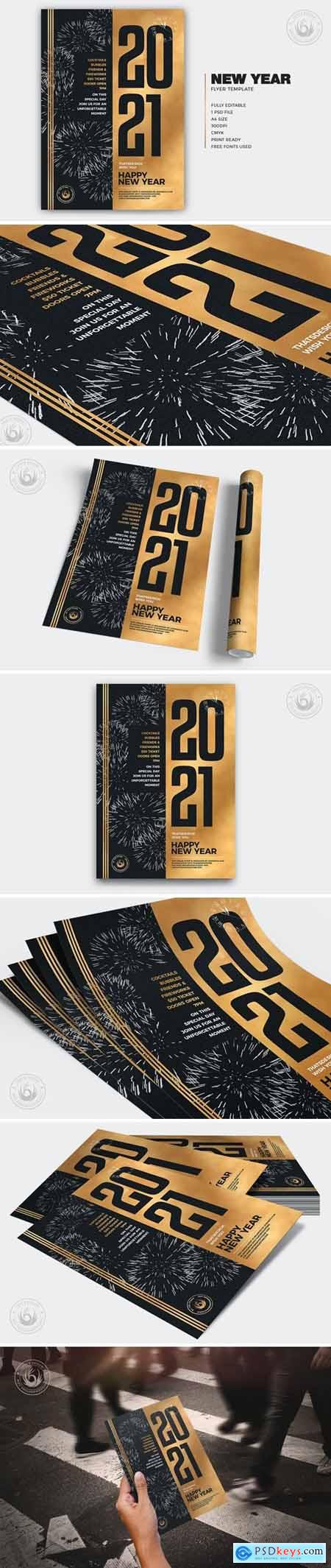 New Year Flyer Template V9 4091563