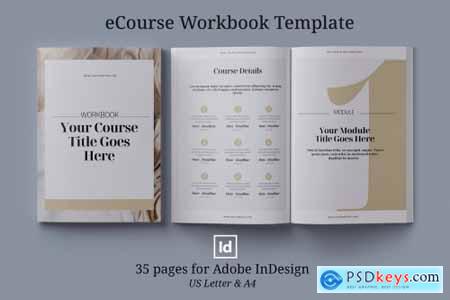 eCourse Workbook InDesign template 4663195