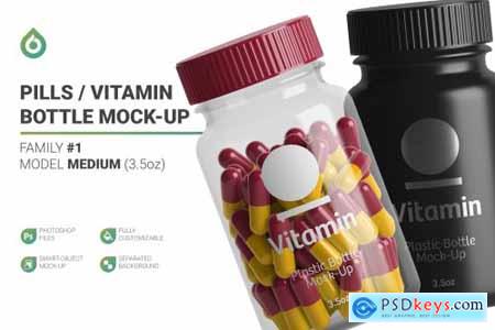 Vitamins Bottle Mockup 5268107
