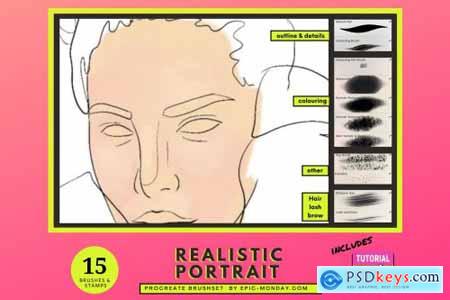 Procreate Realistic Portrait Brushes 5490552