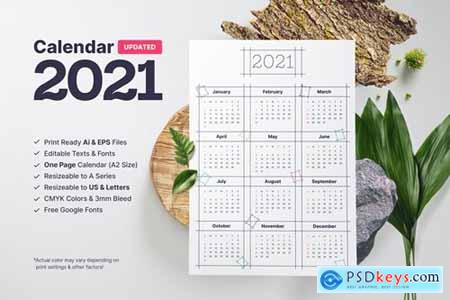 Calendar 2021 TTULNTQ