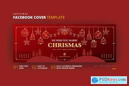 Christmas Facebook Cover Template CPLDAP7