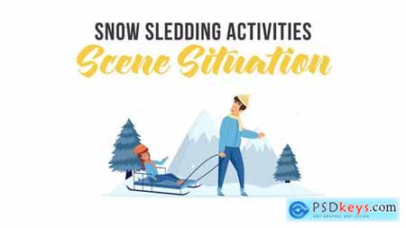 Snow sledding activities - Scene Situation 29247011