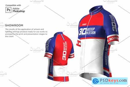 3D Mens Cycling Jersey Fullzip SS 5556411