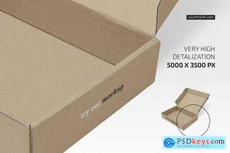 Flat Paper Box Mockup Set 5557307