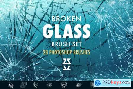 Broken glass Photoshop brush set 5609767